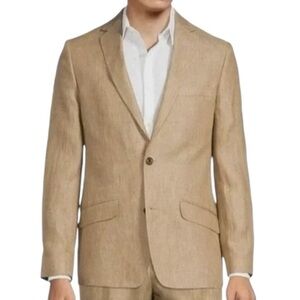 Men's Small Baird McNutt Murano 100% Linen Tan Sportcoat